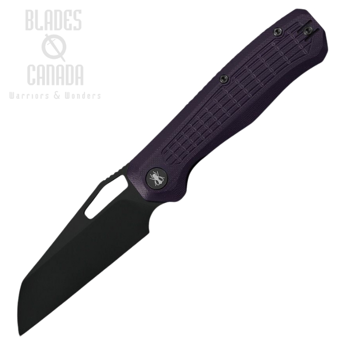 Ironfly Syperfly Folding Knife, 14C28N Sheepsfoot Black, G10 Purple, IFVF03PL Ironfly Syperfly Folding Knife, 14C28N Sheepsfoot Black, G10 Purple, IFVF03PL