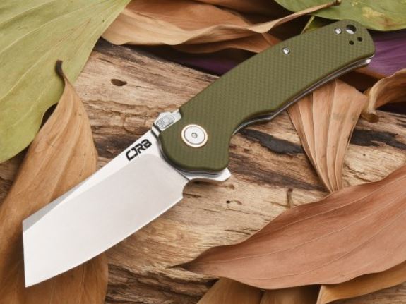 CJRB Crag Flipper Folding Knife, AR-RPM9 Steel, G10 Green, J1904R-GNF