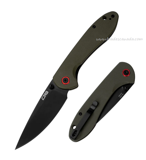 CJRB Feldspar Folding Knife, AR-RPM9 Black, G10 Green, J1912-BGN