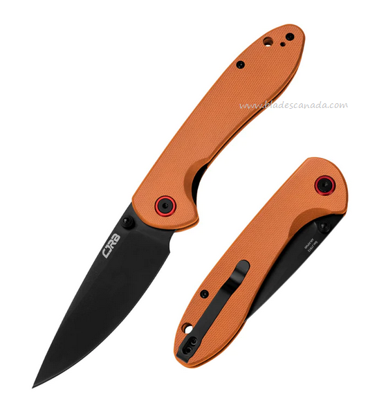 CJRB Feldspar Folding Knife, AR-RPM9 Black, G10 Orange, J1912-BOE