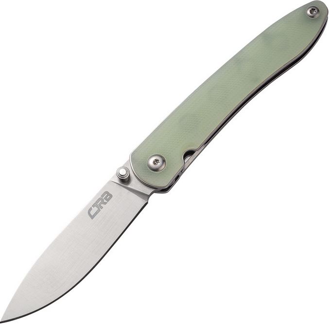 CJRB Ria Folding Knife, 12C27 Sandvik, G10 Jade, J1917-NTG