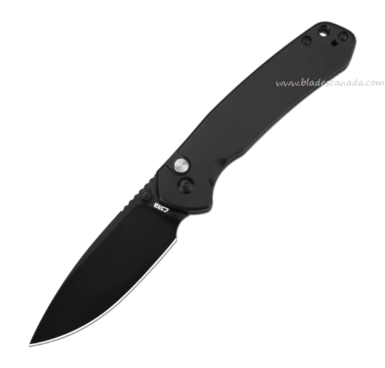 CJRB Pyrite Button Lock Folding Knife, AR-RPM9 Black, Steel Black, J1925-BST