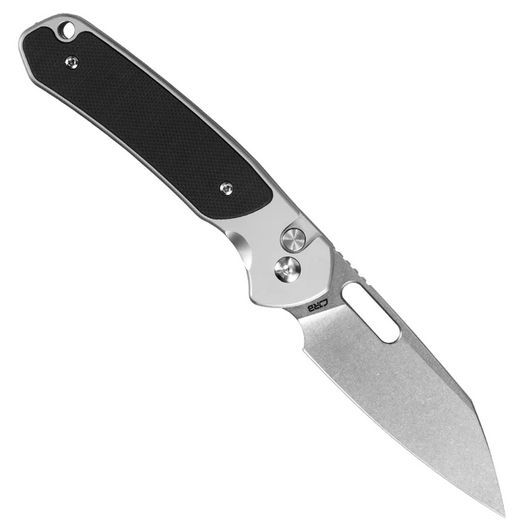 CJRB Perfect Pyrite Button Lock Folding Knife, Left-Handed, AR-RPM9 SW, Steel/G10 Black, J1925A1-BK-L