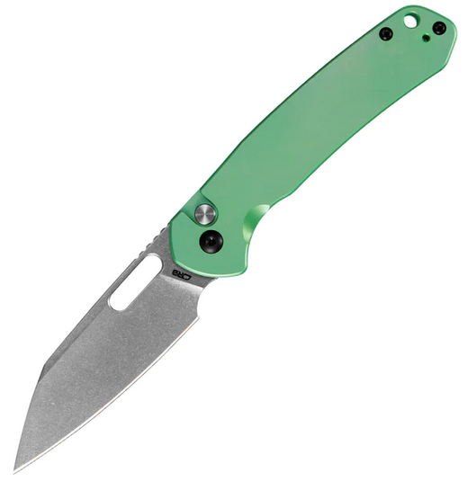 CJRB Perfect Pyrite Project Button Lock Folding Knife, AR-RPM9, Titanium Green, J1925AT2-GN