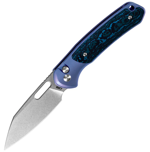 CJRB Perfect Pyrite Button Lock Folding Knife, S90V, Titanium/Carbon Fiber, J1925AT4-FCG