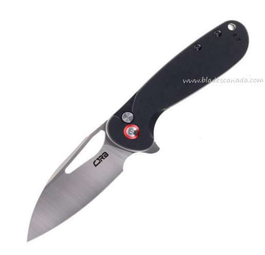 CJRB Lago Flipper Button Lock Folding Knife, AR-RPM9, G10 Black, J1926-BK