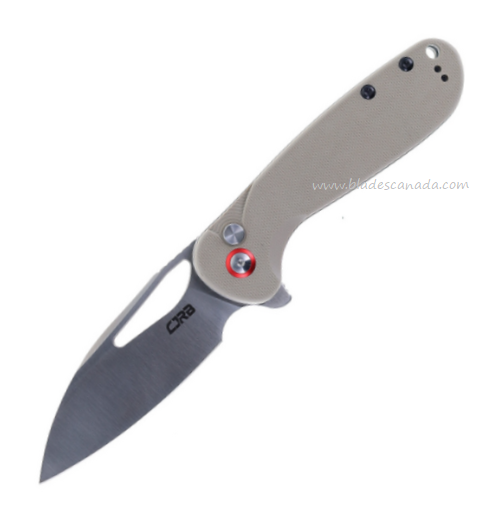 CJRB Lago Flipper Button Lock Folding Knife, AR-RPM9, G10 Desert, J1926-DE