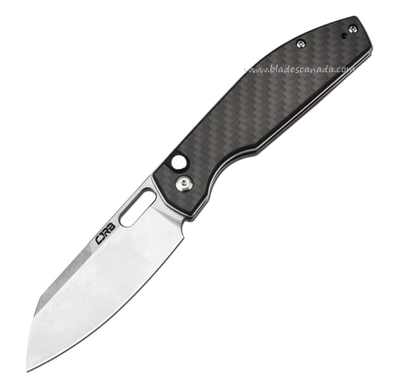 CJRB Ekko Front Flipper Button Lock Folding Knife, AR-RPM9, Carbon Fiber, J1929B-CF