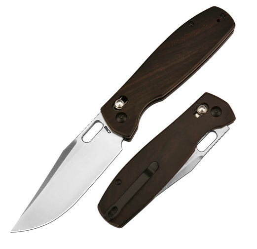 CJRB Prado Crossbar Lock Folding Knife, AR-RPM9, Ebony Wood Handle, J1936-EB