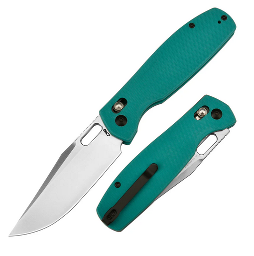 CJRB Prado Crossbar Lock Folding Knife, AR-RPM9, G10 Aqua Green, J1936-AG