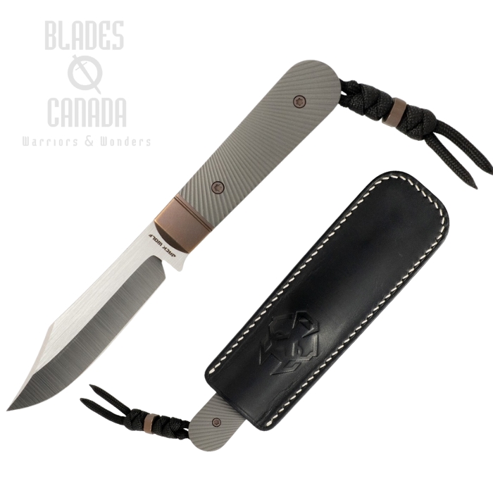 (Coming Soon) Jack Wolf Backwoods FIXedc Fixed Blade Knife, S90V Satin, Titanium Bronze, BACKW-FX-01-TI-STAR