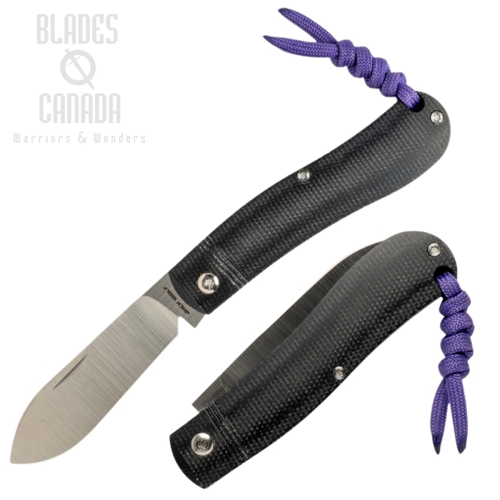 (Coming Soon) Jack Wolf K9 Jack Slipjoint Folding Knife, 154CM Belt Satin, Micarta Black