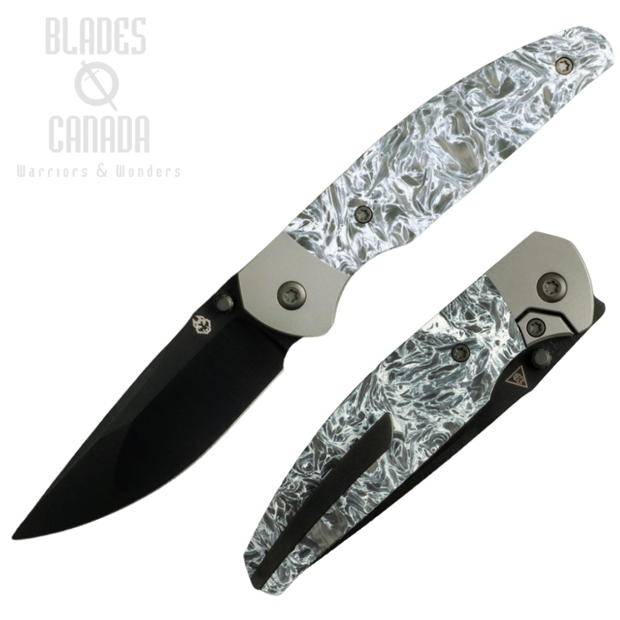 (Coming Soon) Jack Wolf Tango Flipper Framelock Knife, S90V Black, Carbon Dark Matter Polar
