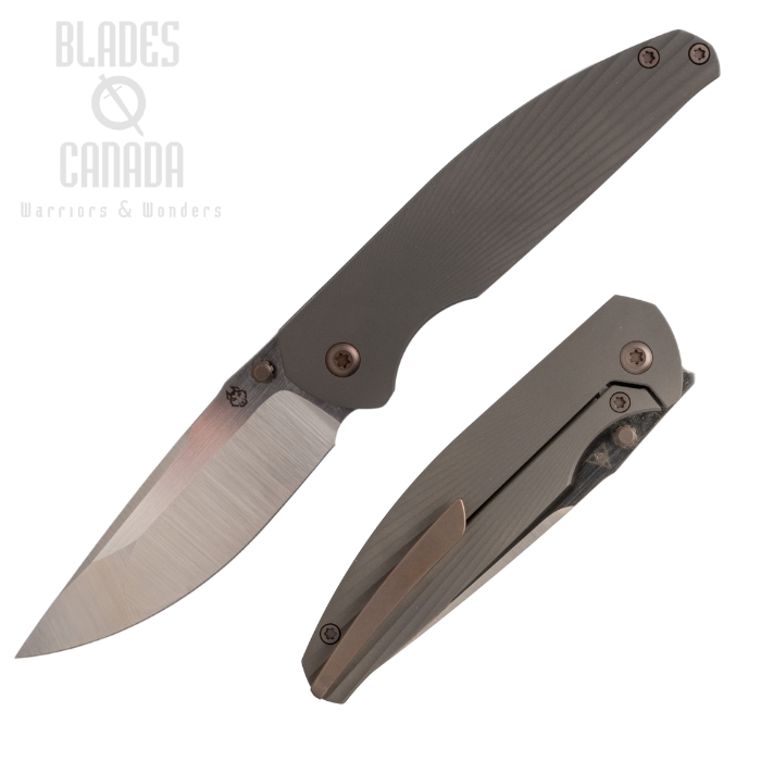 (Coming Soon) Jack Wolf Flipper Framelock Knife, S90V Belt Satin, Full Ti Sunburst