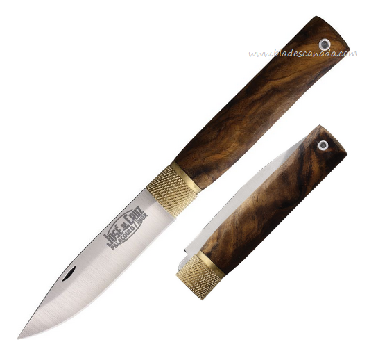 Jose Da Cruz Large Slipjoint Folding Knife, Stainless Satin, Bocote Wood, JDCIM85017