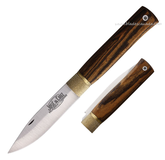 Jose Da Cruz Large Slipjoint Folding Knife, Carbon Satin, Bocote Wood, JDCM85017