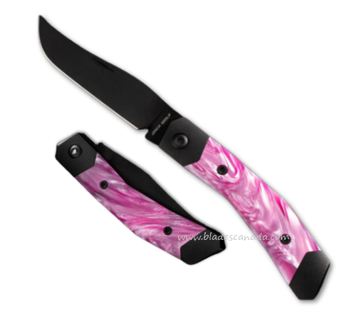 Jack Wolf Mini Cyborg Jack Slipjoint Folding Knife, S90V Black, Kirinite Cosmic Pink, MINCY-01-KIR-COSPINK
