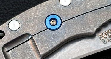 Hinderer Lockbar Stabilizer Titanium, Stonewash Blue Anodized - Click Image to Close