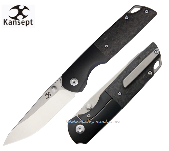 Kansept Warrior Framelock Folding Knife, CPM S35VN, Titanium/Carbon Fiber, K1005T6