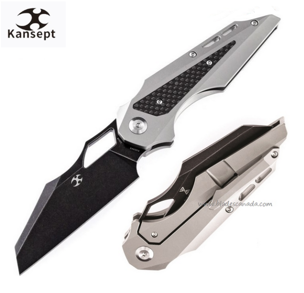 Kansept Genesis Framelock Folding Knife, CPM S35VN, Titanium/Carbon Fiber, K1010A2