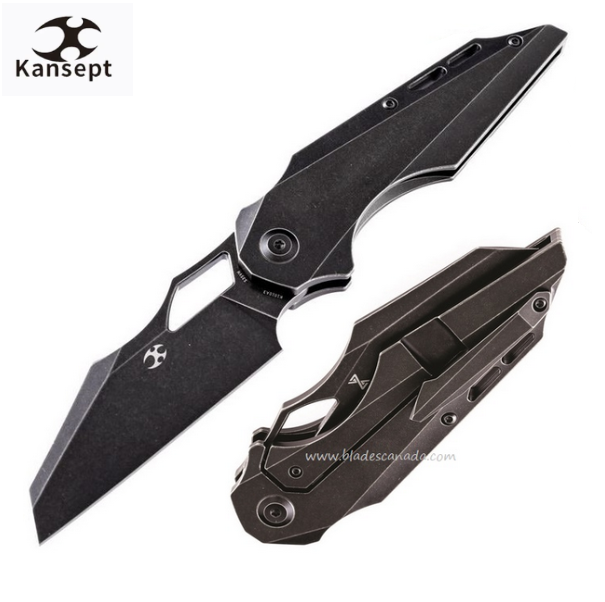 Kansept Genesis Framelock Folding Knife, CPM S35VN, Titanium, K1010A3