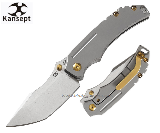 Kansept Pelican EDC Framelock Folding Knife, CPM S35VN, Titanium, K1018A1