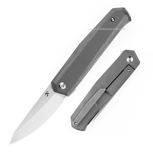 Kansept Integra Framelock Folding Knife, M390 Satin, Titanium, K1042A1