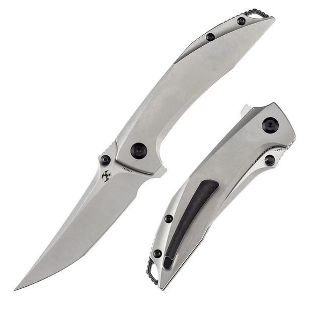 Kansept Baku Flipper Folding Knife, CPM-S35VN Steel, Titanium Handle, K1056A3