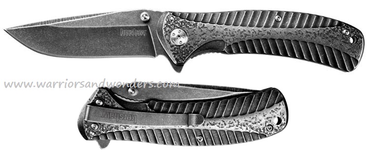 Kershaw Starter Flipper Framelock Knife, Assisted Opening, Stainless Handle, KE-1301BW
