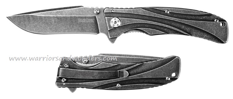 Kershaw Manifold Flipper Framelock Knife, Assisted Opening, Stainless Handle, K1303BW