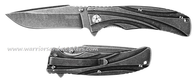 Kershaw Manifold Flipper Framelock Knife, Assisted Opening, Stainless Handle, KE-1303BW