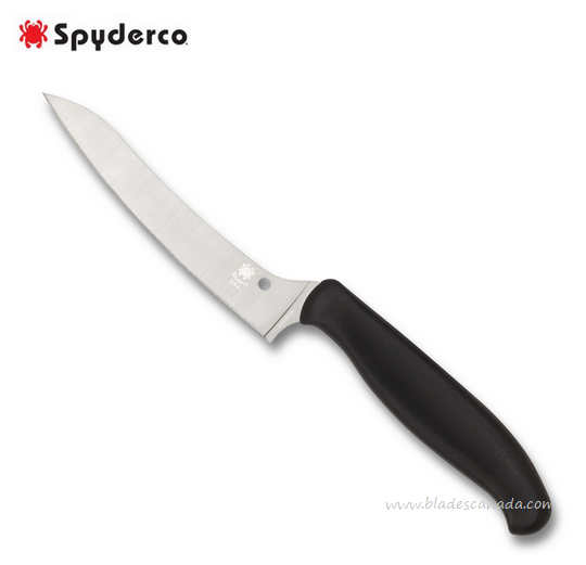 Spyderco Z-Cut Pointed Kitchen Knife, CTS BD1N Steel, Polypropylene, K14PBK