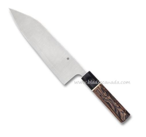 Spyderco Itamae Bunka Bocho Kitchen Knife, Super Blue/SUS410, Burl G10, K18GPBNBK