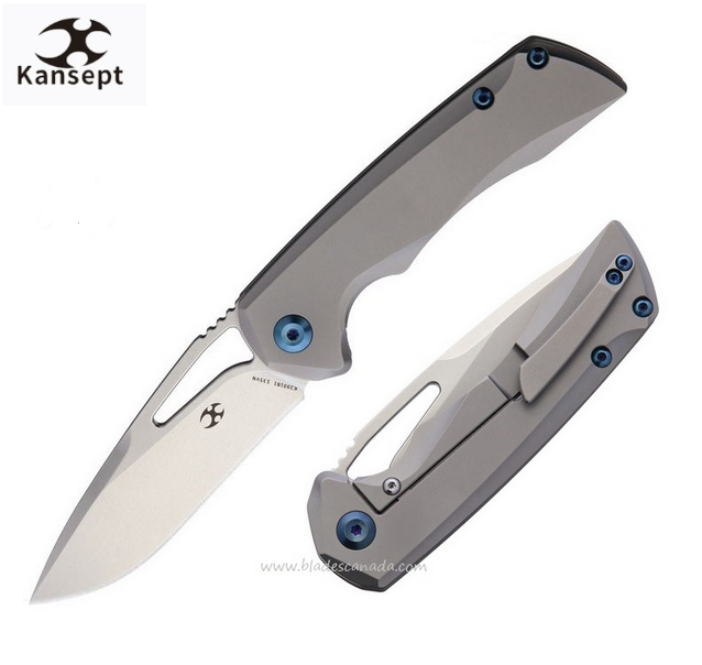 Kansept Mini Kryo Framelock Folder, CPM S35VN, Titanium Grey, K2001B1 - Click Image to Close