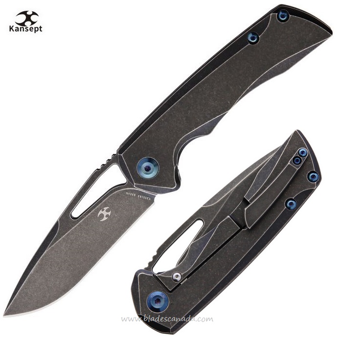 Kansept Mini Kryo Framelock Folding Knife, CPM S35VN, Titanium, K2001B3