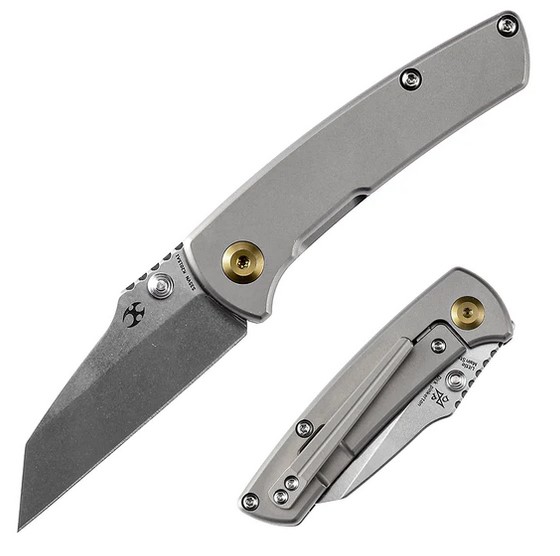 Kansept Little Main Street Framelock Folding Knife, CPM-S35VN Steel, Titanium, K2015A1