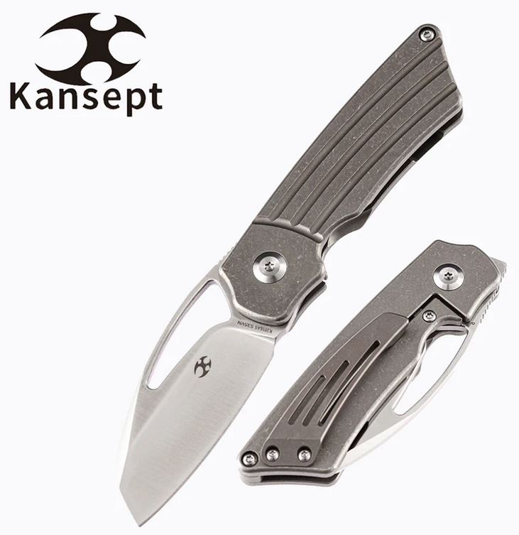 Kansept Goblin Flipper Framelock Knife, CPM S35VN, Titanium, K2016A5