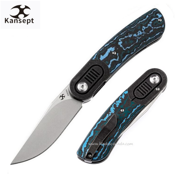 Kansept Flipper Framelock Knife, CPM S35VN, Carbon Fiber/Titanium, K2025A3