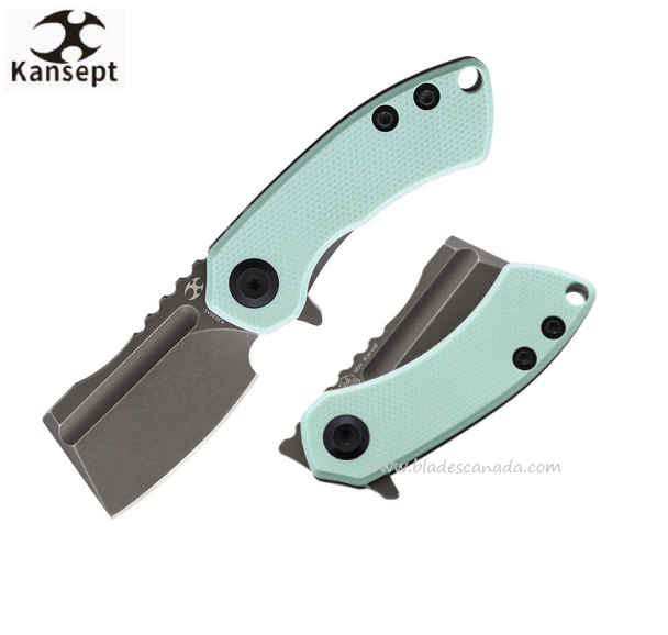 Kansept Mini Korvid Flipper Folding Knife, S35VN Gray, G10 Light Blue, K3030A1