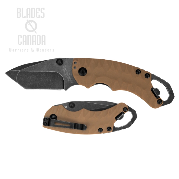 (image for) Kershaw Shuffle II Folding Knife, Blackwash Blade, GFN Tan, 8750TTANBW