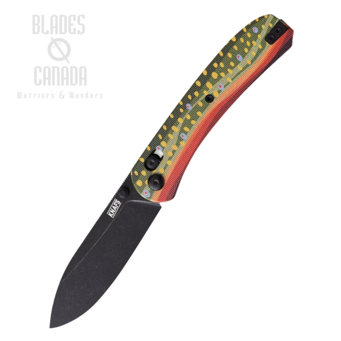 Knafs Lander 2 Clutch Lock Folding Knife, S35VN Black SW, G10 Brook Trout, 00503 (image for) Knafs Lander 2 Clutch Lock Folding Knife, S35VN Black SW, G10 Brook Trout, 00503