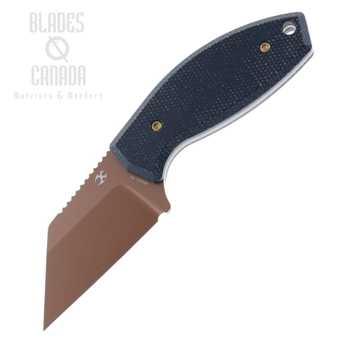 (image for) Kansept Siafu Fixed Blade Knife, D2 Gold, Micarta Black, Kydex Sheath, G016A2