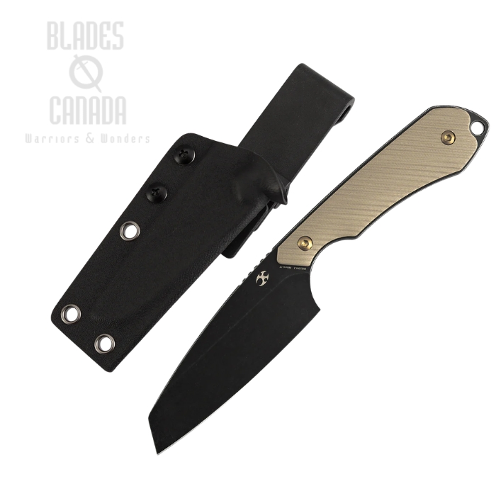 (image for) Kansept Valk Fixed Blade Knife, Nitro V Black, G10 Light Sand, Kydex Sheath, G019A2