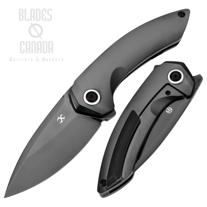 Kansept ODD 21 Flipper Frame Lock Knife, CPM 20CV Mirror DLC, Titanium Grey, K1077A7