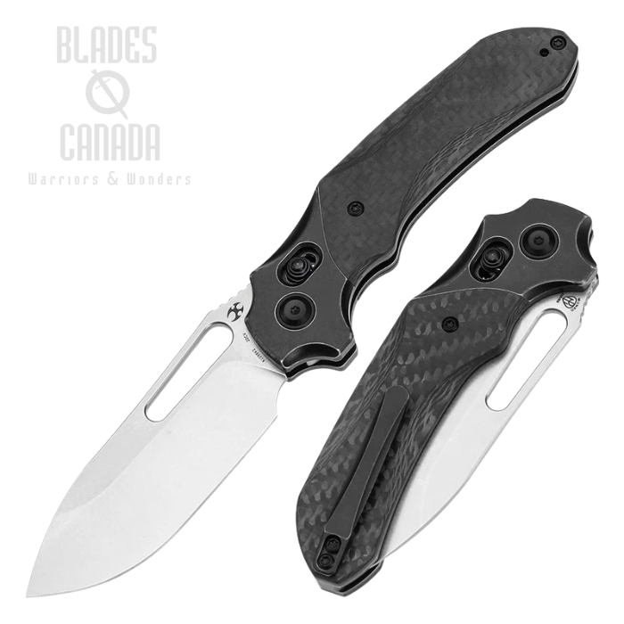 Kansept Quasar Crossbar Lock Folding Knife, CPM 20CV Stonewash, Titanium Black, K1099V2 Kansept Quasar Crossbar Lock Folding Knife, CPM 20CV Stonewash, Titanium Black, K1099V2