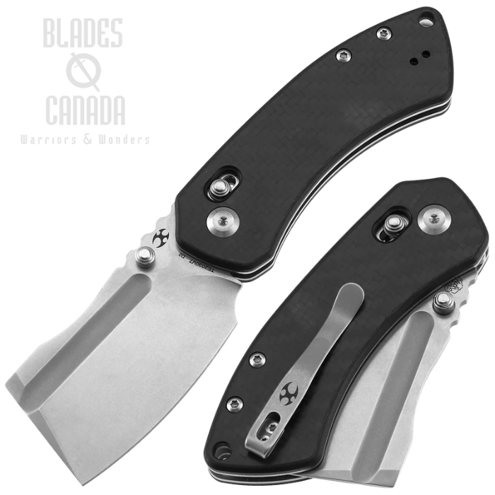 (image for) Kansept Korvid V Crossbar Lock Folding Knife, D2 Stonewash, G10/CF Black, TE2030V7