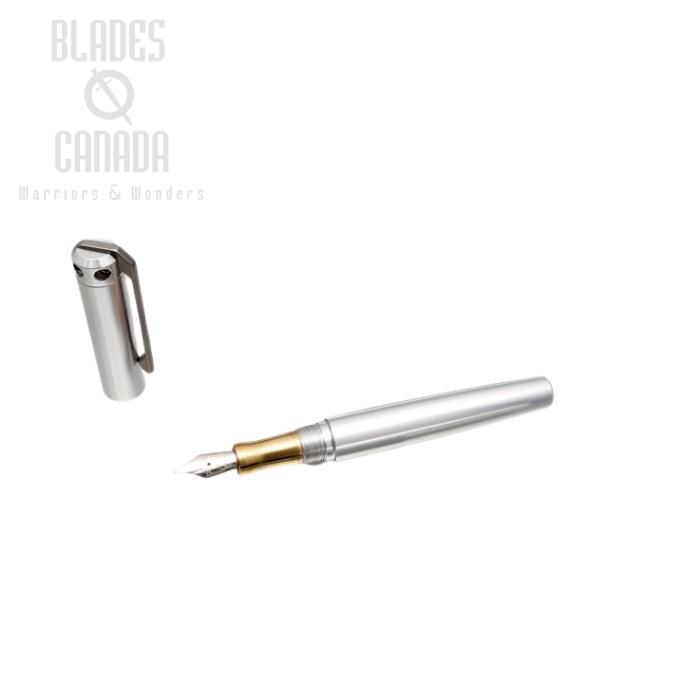 (image for) Karas Kustoms Ink Fountain Aluminum -Silver Body/Brass Grip
