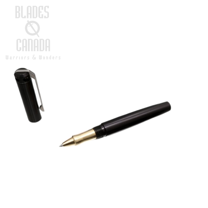 (image for) Karas Kustoms Ink Rollerball Aluminum - Black Body/Brass Grip