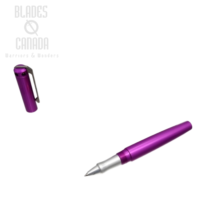 (image for) Karas Kustoms Ink Rollerball Aluminum - Violet Body/Silver Grip