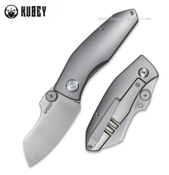 Kubey Monsterdog Framelock Folding Knife, CPM 20CV, Titanium, KB285B